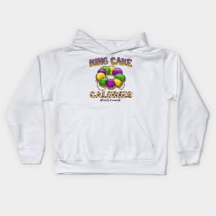 Mardi Gras King Cake Calories Don't Count Kids Hoodie